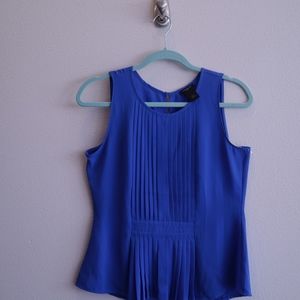 Ann Taylor Bright Blue Sleeveless Peplum Top